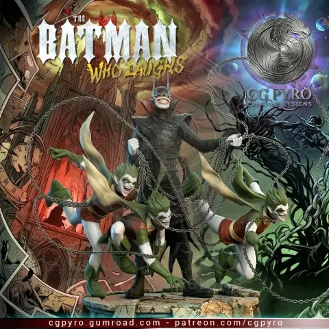 x4 Batman Who Laughs Crow Ronbins STL 3d printing