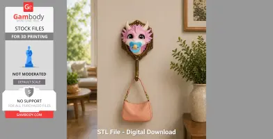 Baby Dragon Wall Hook STL File for 3D Printing