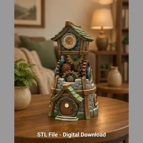 Fantasy Clock Tower STL File for 3D Printing
