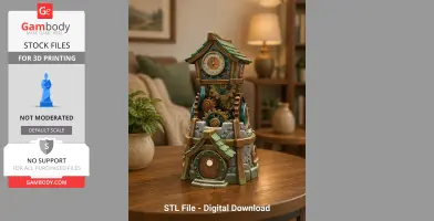 Fantasy Clock Tower STL File for 3D Printing