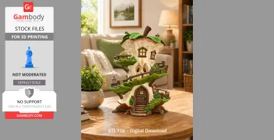 Enchanted Apple Core House STL File for 3D Printing