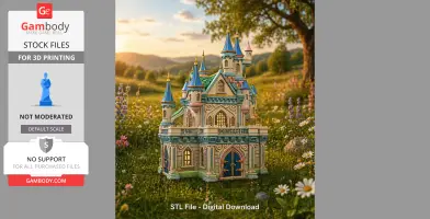 Enchanted Fantasy Castle Miniature STL File for 3D Print