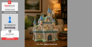 Enchanted Fantasy Castle Miniature STL File for 3D Print