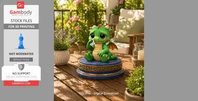 Cute Crying Baby Dragon STL File for 3D Printing