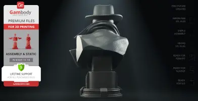 Spider-Man Noir Bust 3D Printer Files | Assembly