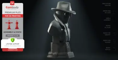 Spider-Man Noir Bust 3D Printer Files | Assembly