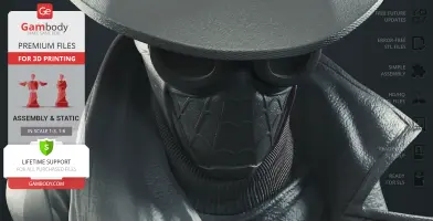 Spider-Man Noir Bust 3D Printer Files | Assembly