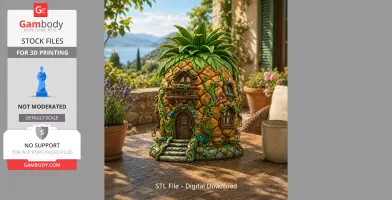 Pineapple Fantasy House STL File for 3D Printing
