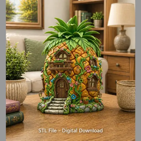 Pineapple Fantasy House STL File for 3D Printing