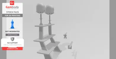 AHTS ship mast - rc model boat mast with radar and sonar