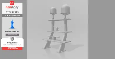 AHTS ship mast - rc model boat mast with radar and sonar