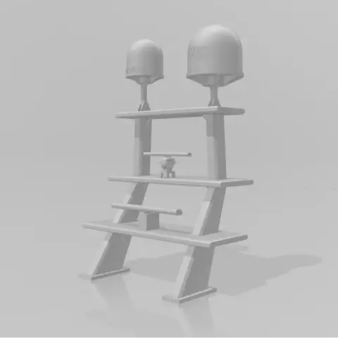 AHTS ship mast - rc model boat mast with radar and sonar