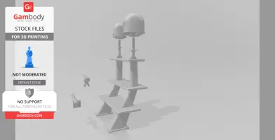 AHTS ship mast - rc model boat mast with radar and sonar