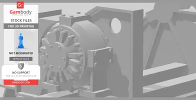 High detailed towing winch for tugboats 3D print model