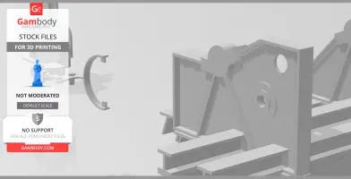 High detailed towing winch for tugboats 3D print model