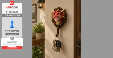 Dragon Wall Hook STL File for 3D Printing