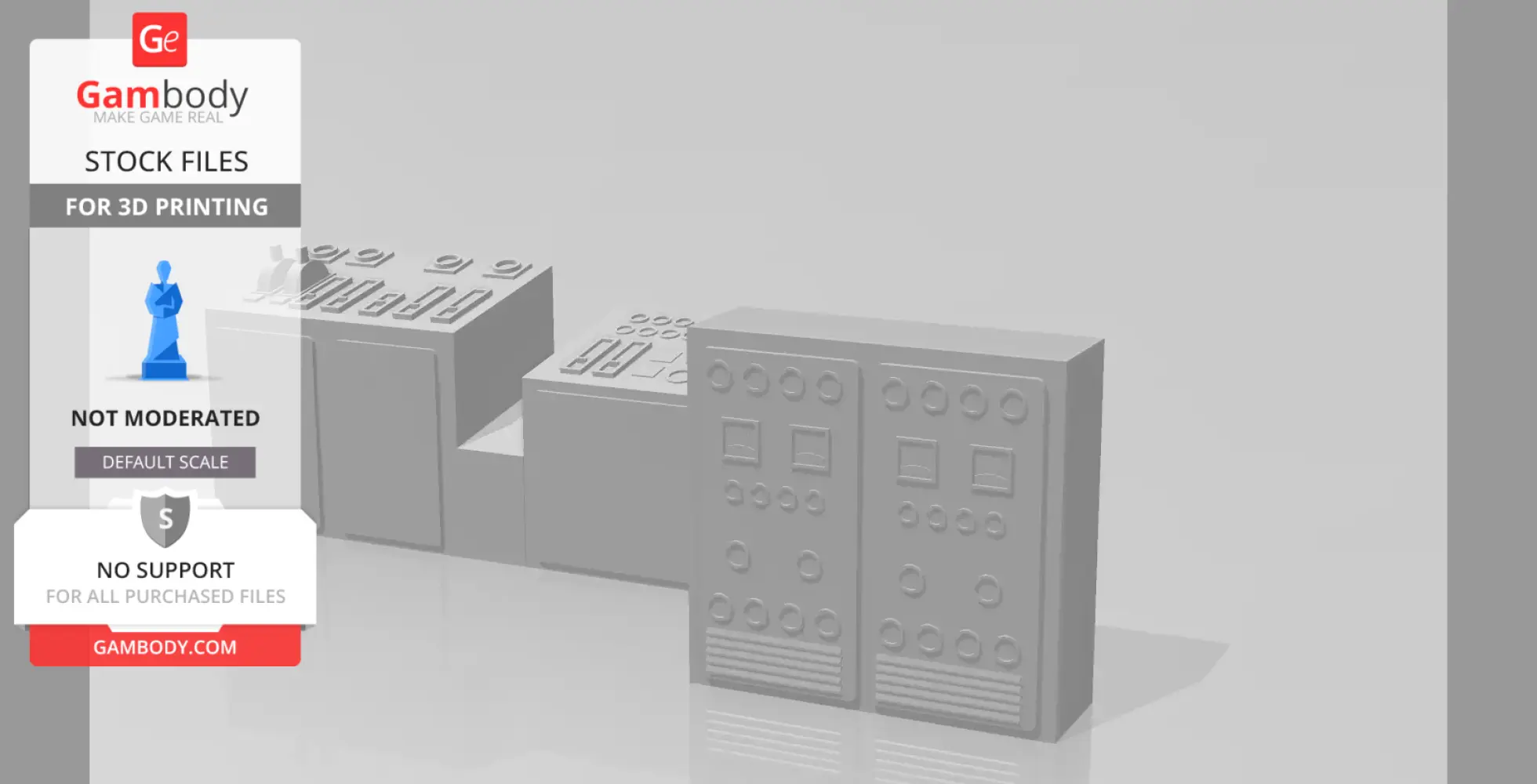 Control panel and electrical box for the ship model - STL files for 3D ...