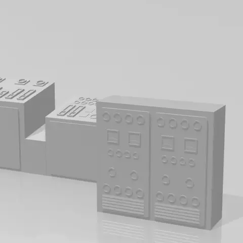 Control panel and electrical box for the ship model