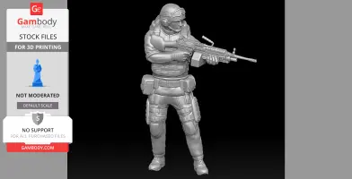 US infantry with M249 miniature