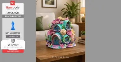 Fantasy Underwater Cottage STL File for 3D Printing