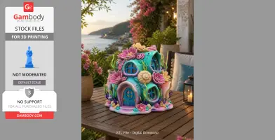 Fantasy Underwater Cottage STL File for 3D Printing