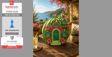Watermelon Fairy House STL for 3D Print
