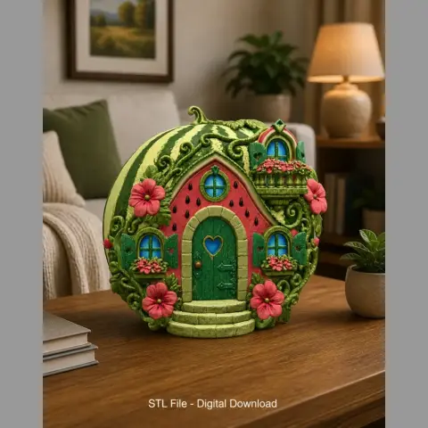 Watermelon Fairy House STL for 3D Print