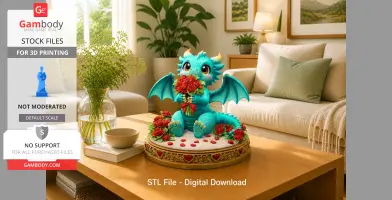 Romantic Dragon STL File for 3D Print