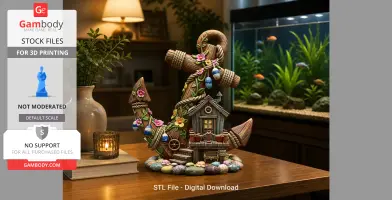 Anchor Fairy House STL File for 3D Print