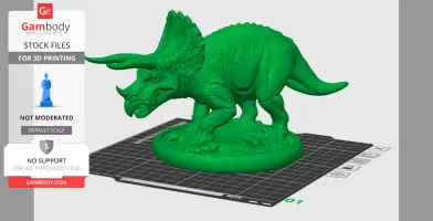 Triceratops Statue - Dinosaur Sculpted Realistic 3D Files