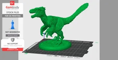 Deinonychus Statue - Dinosaur Sculpted Realistic 3D Model
