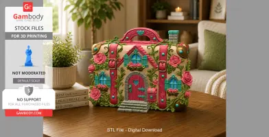 Fantasy Suitcase House STL File for 3D Print