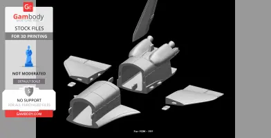 Space Shuttle with pedestal file for all 3D printer, two size