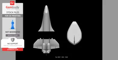 Space Shuttle with pedestal file for all 3D printer, two size