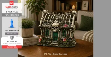 Gothic Bone House STL File for 3D Print