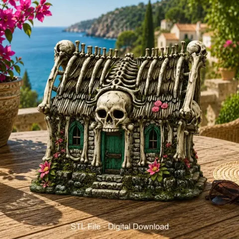 Gothic Bone House STL File for 3D Print