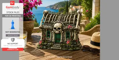 Gothic Bone House STL File for 3D Print
