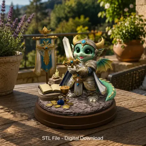 Holy Knight Dragon STL File for 3D print