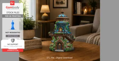 Fantasy Bell Tower House STL File for 3D Print