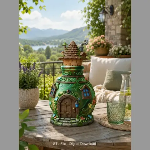 Mushroom Potion House STL File for 3D Print