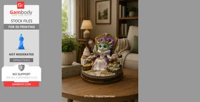 Royal Dragon Queen STL File for 3D Print