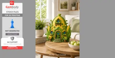 Corn Cottage STL File for 3D Print
