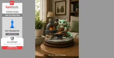 Blacksmith Dragon STL File for 3D Print