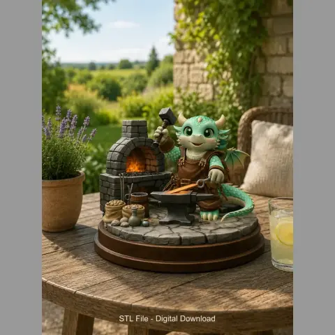 Blacksmith Dragon STL File for 3D Print