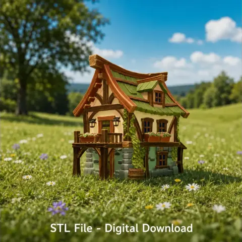 Enchanted Harvest Cottage STL File for 3D Print
