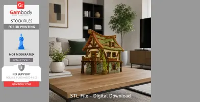Enchanted Harvest Cottage STL File for 3D Print