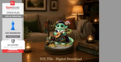 Mystic Bard Dragon STL File for 3D Printing