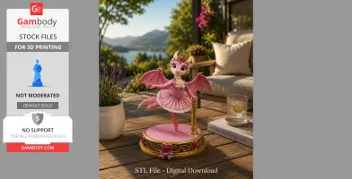 Ballerina Dragon Princess STL File for 3D Printing
