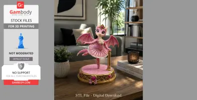 Ballerina Dragon Princess STL File for 3D Printing