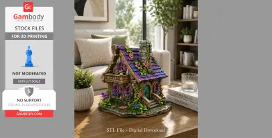 Enchanted Bloom Cottage STL File for 3D Printing